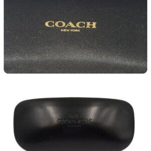 Coach Sunglass Case Black Gold Classic Quiet Luxury